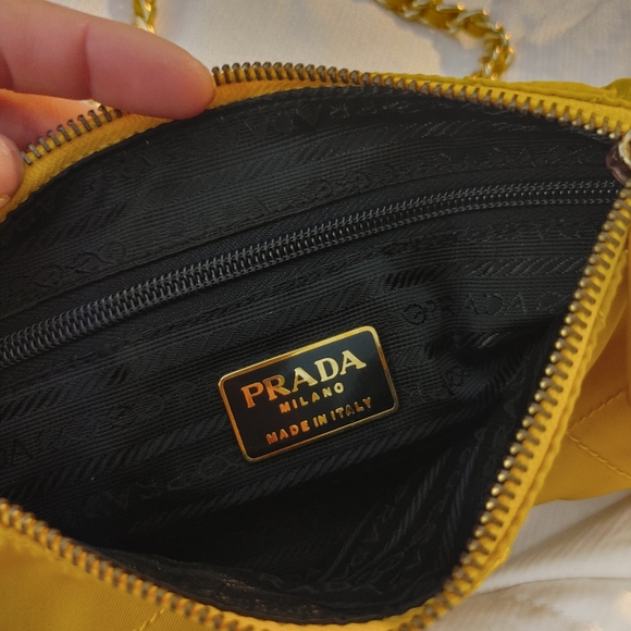 Prada Nylon Shoulder Bag Yellow - Picture 3 of 4